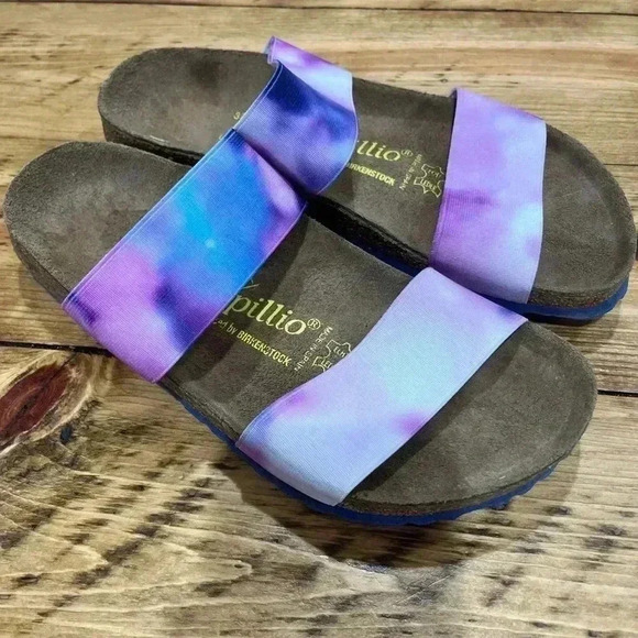 Birkenstock Papillio Curaco Tie Dye Elastic Slip on Sandals in EUC - Picture 6 of 9